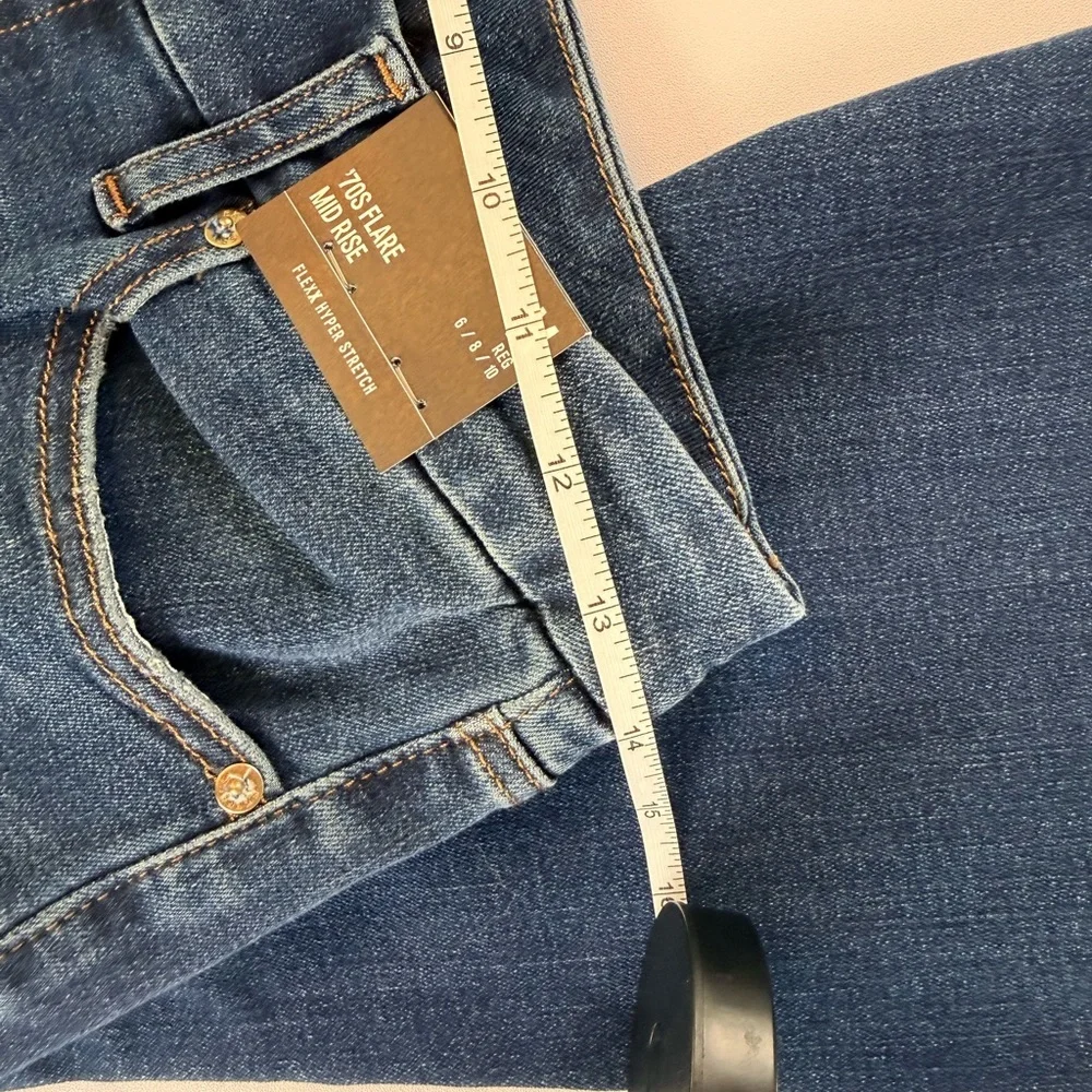 Express Y2K-inspired Flare Jeans Mid Rise Stretch Denim Size‎ M 6/8/10